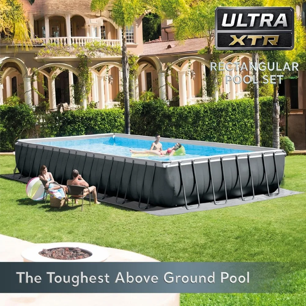 Outdoor Hot Tubs,Ground Swimming Pool Set Sand Filter Pump – SuperTough Puncture Resistant – Rust Resistant Outdoor Hot Tubs