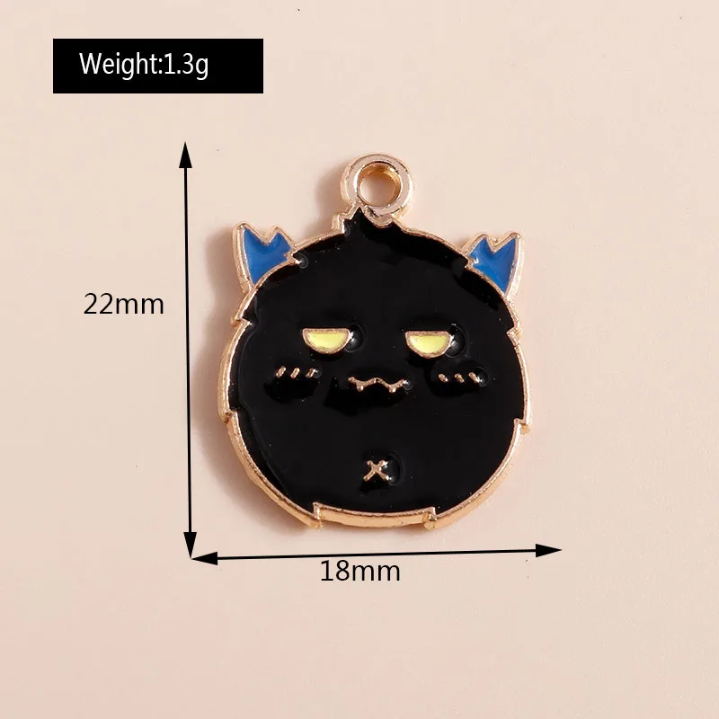 20 Stück süße Emaille Halloween Geist Kürbis Fledermaus Charms für Schmuckherstellung Ohrringe Anhänger Halsketten Armband DIY Bastelbedarf – Detail 13