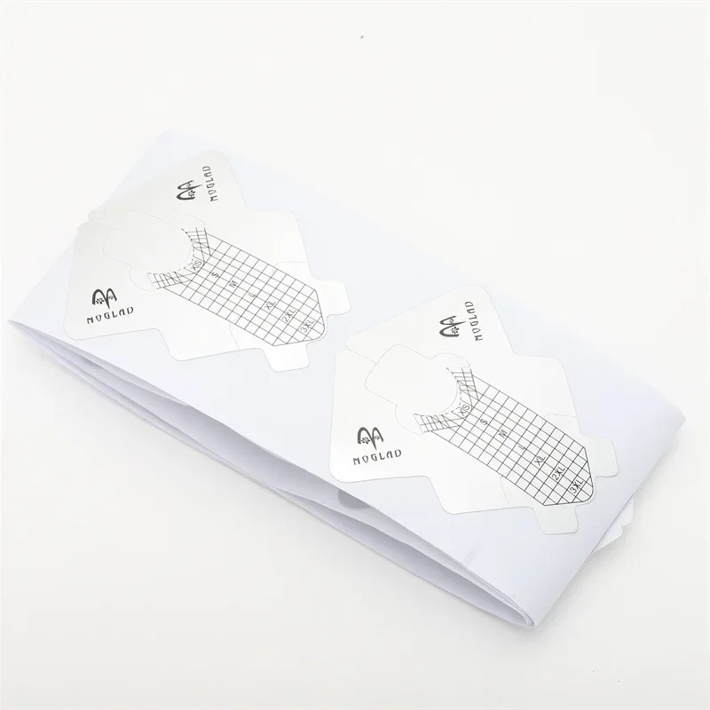 100/300PC French Nail Form Tips Acrylic UV Gel Extension Curl Form Nail Gel Sticker Art Guide Mold Manicure Stencil Acrylic Tool