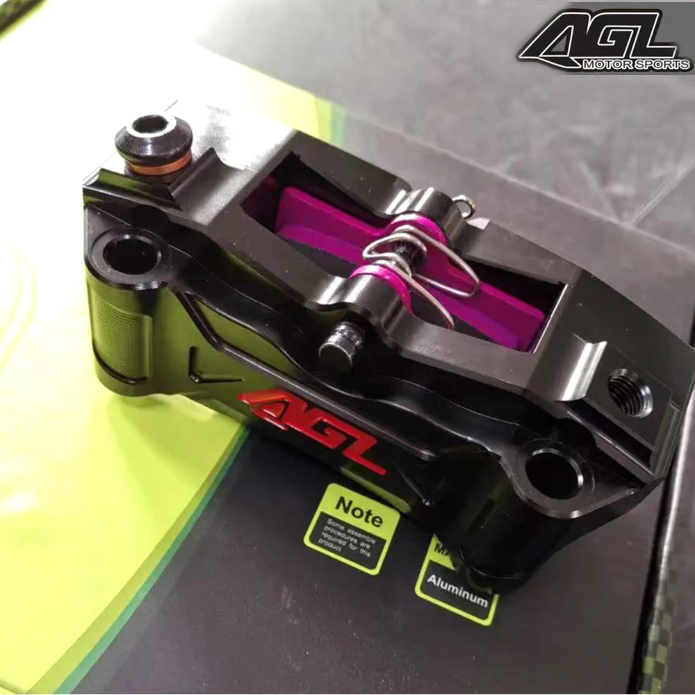 

AGL 100mm Lock Point Motorcycle CNC Brake Caliper 4 Piston Universal For Honda Kawasaki Yamaha NIU E-scooter Motorcycle Modified