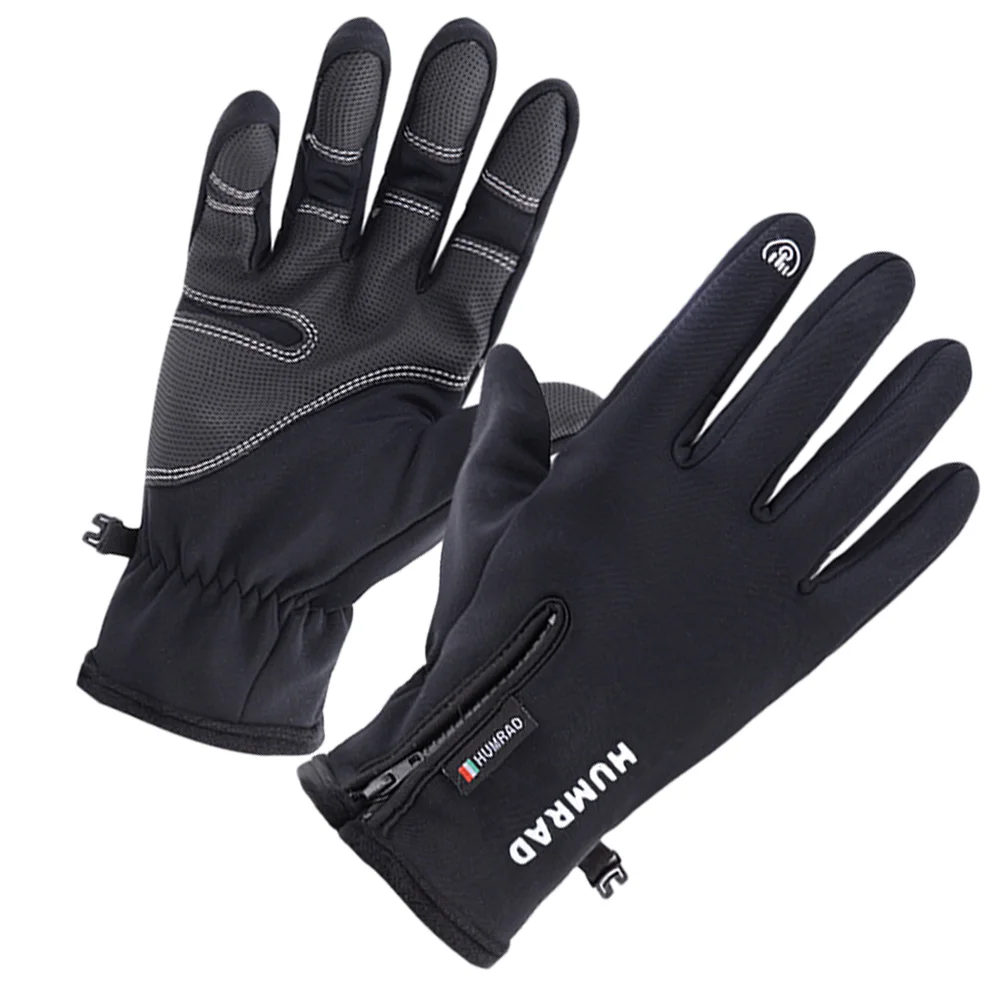 Black Work Gloves Screen Skiing Keep Warm Xl Winter Cycling Bicycling Mitten Man