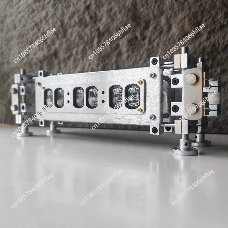 6-Digit IN12 Nixie Tube Clock Retro Stainless Steel Glow Tube Digital Electronic Desk Clock 5