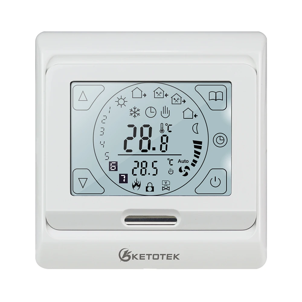 16A Touch Screen Weekly Programmable Thermostat Electric Floor Heating Thermostat Temperature Controller Regulator