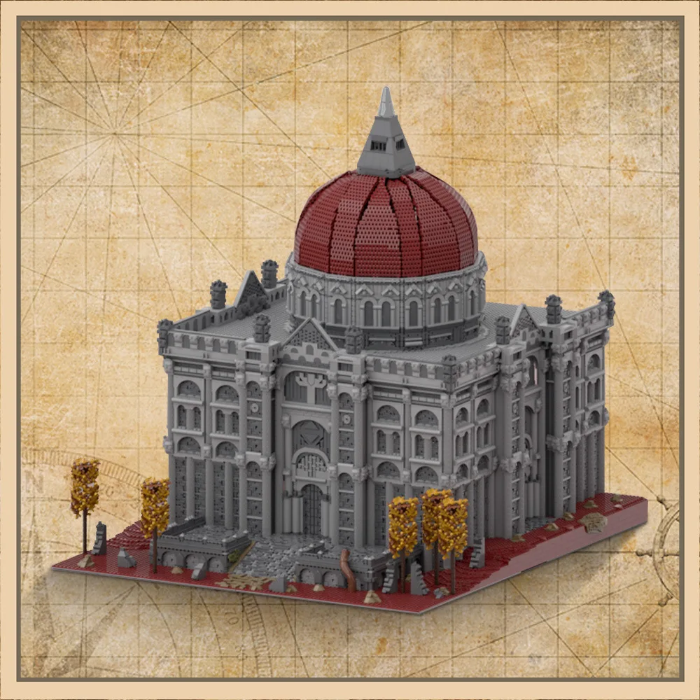 

MOC-167857 Building Blocks Game Temple Building Model Small particle building blocks set Creative gift