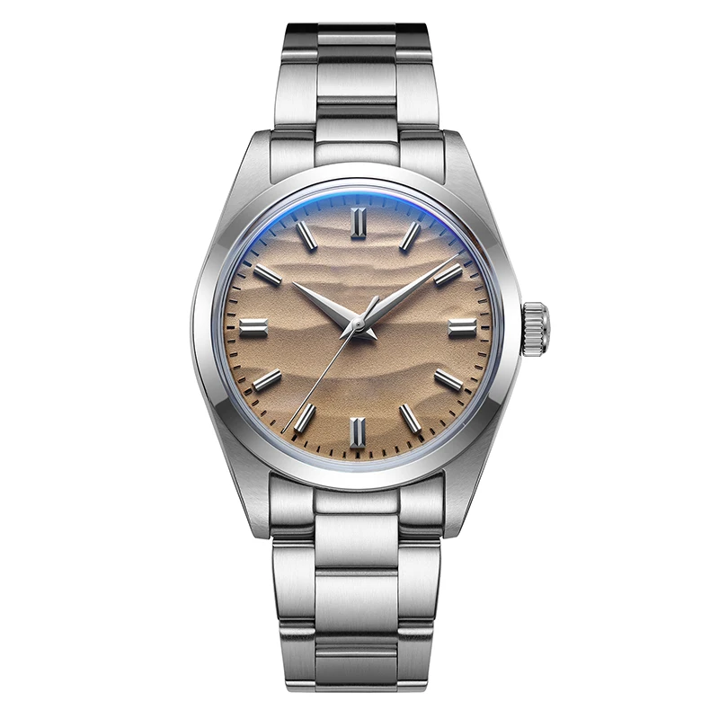 Addiesdive Hot Koop AD2030 Zonder Logo Horloge Roestvrij Staal 100M Waterdichte Quartz Horloges 3D Zand Wijzerplaat Heren Horloge jurk