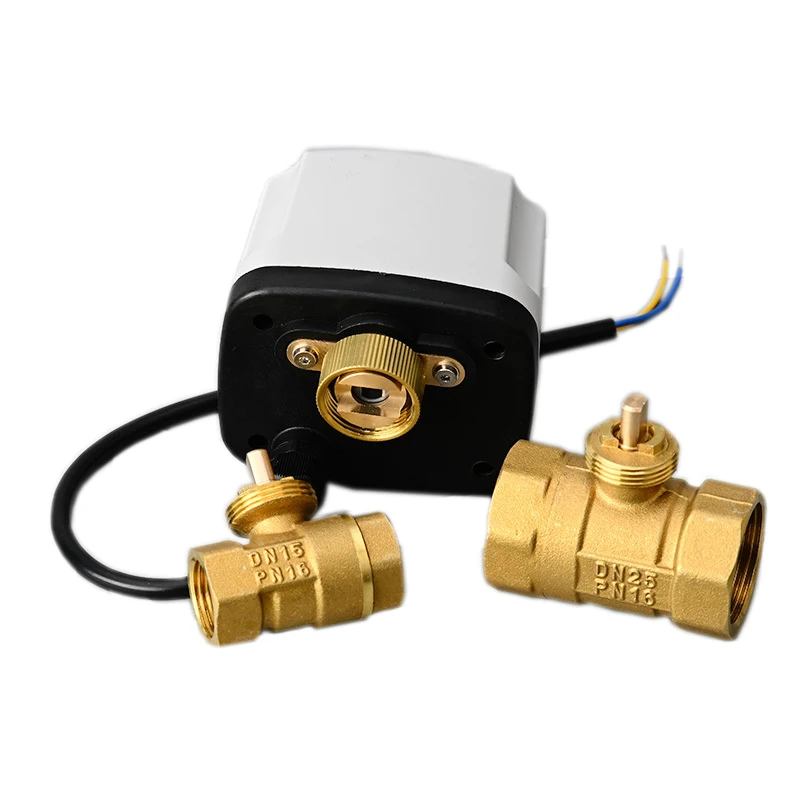 IP65 Waterproof Motorized Ball Valve 220V 12V 24V 3-Wire 2 Control Brass Electric Ball Valve Big Torque Metal Motor