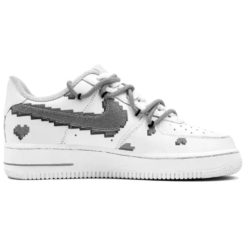 【Customize】Nike Air Force 1 Skateboarding Shoes Unisex Low-top Gray Sneakers shoes CW2288-111