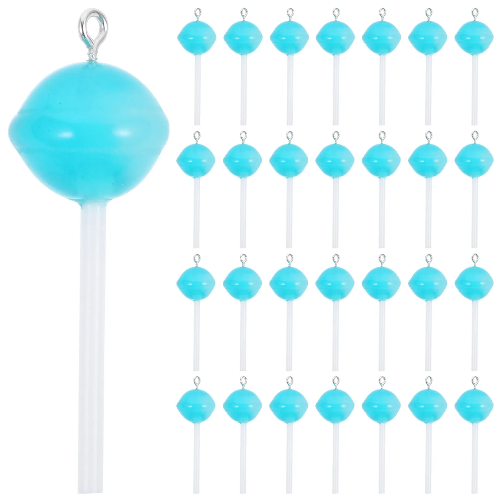 

50Pcs Lollipop Charms Resin Pendant Jewelry Crafts Keychain Bag Hanging Decorative DIY Making Accessories Resin Lollipop Charms