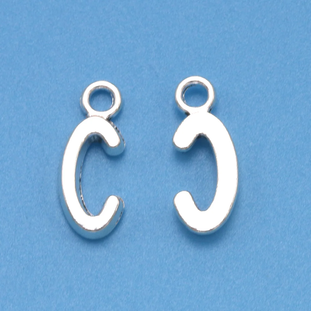Pendentifs en alliage avec lettres anglaises, 50 pièces, breloques pour collier, Bracelet, boucles d'oreilles, porte-clés, accessoires de collier, DIY