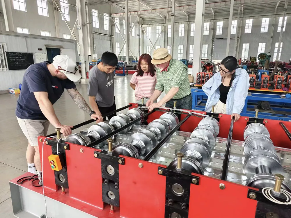 Double Layer Trapezoidal Roof Panel Roll Forming Machine  Smart Control Glazed Tile Making Machinery
