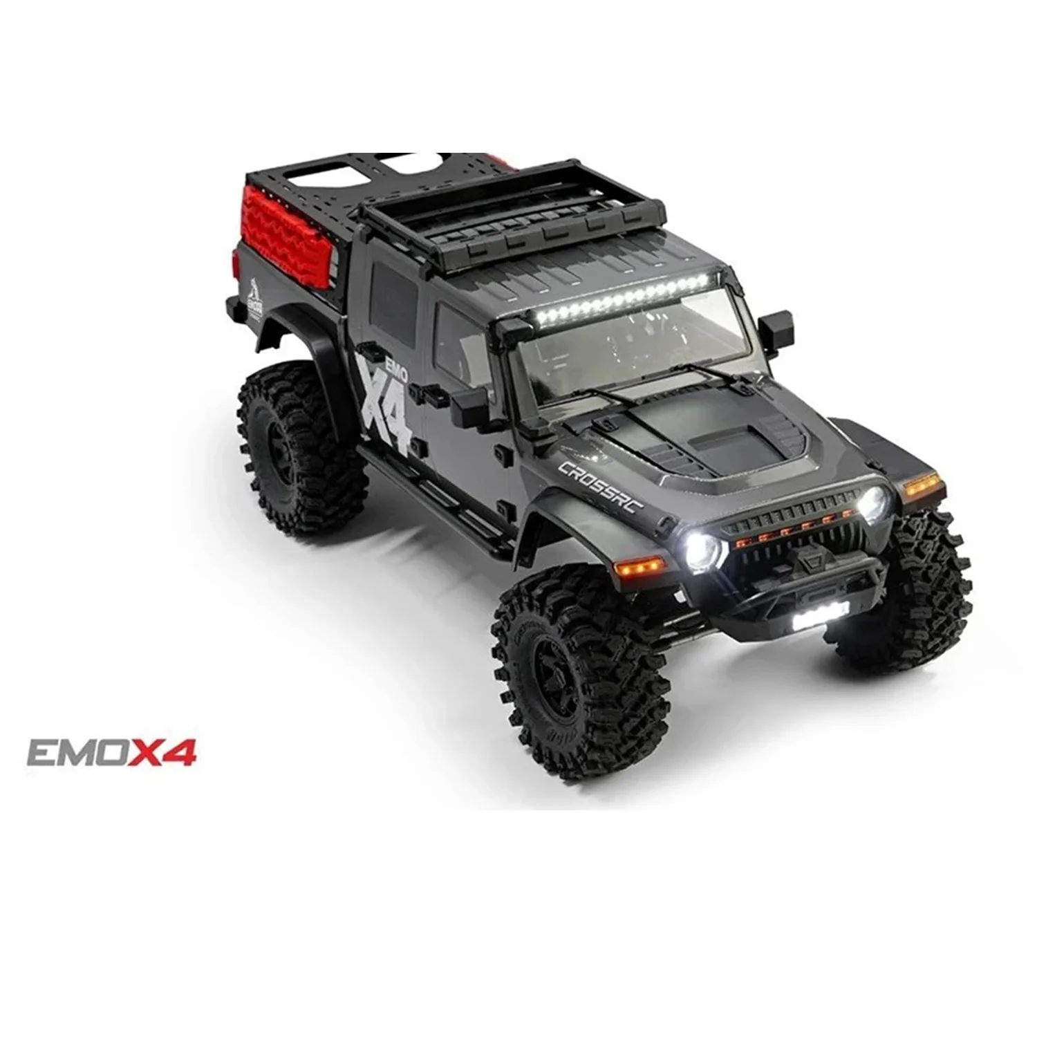 CORSSRC EMO X4 RC Crawler 1/8 4WD RC Off Road 4X4 Lights System Motor 2-Speed Boys Toys Remote Control Cars Model pojazdu