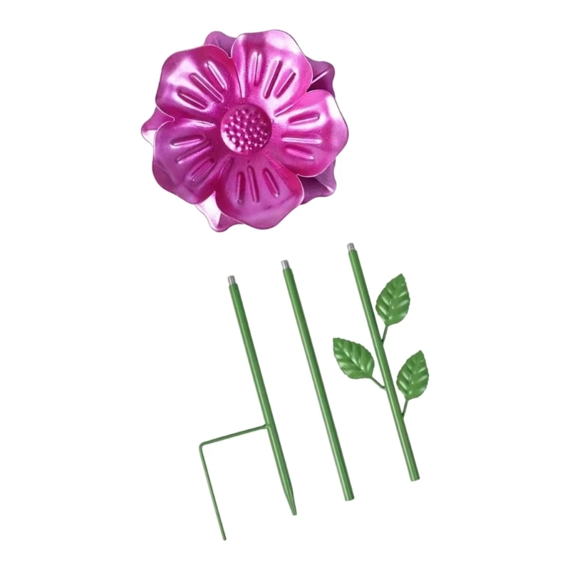 Iron Bees Waterer with Flower Dish and Pointed Garden Stake Water Feeder 55KF