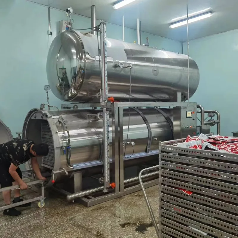 New Industrial Autoclave Food Retort Machine Sterilizer with SUS 304 Stainless Steel and Automatic Control System Customized