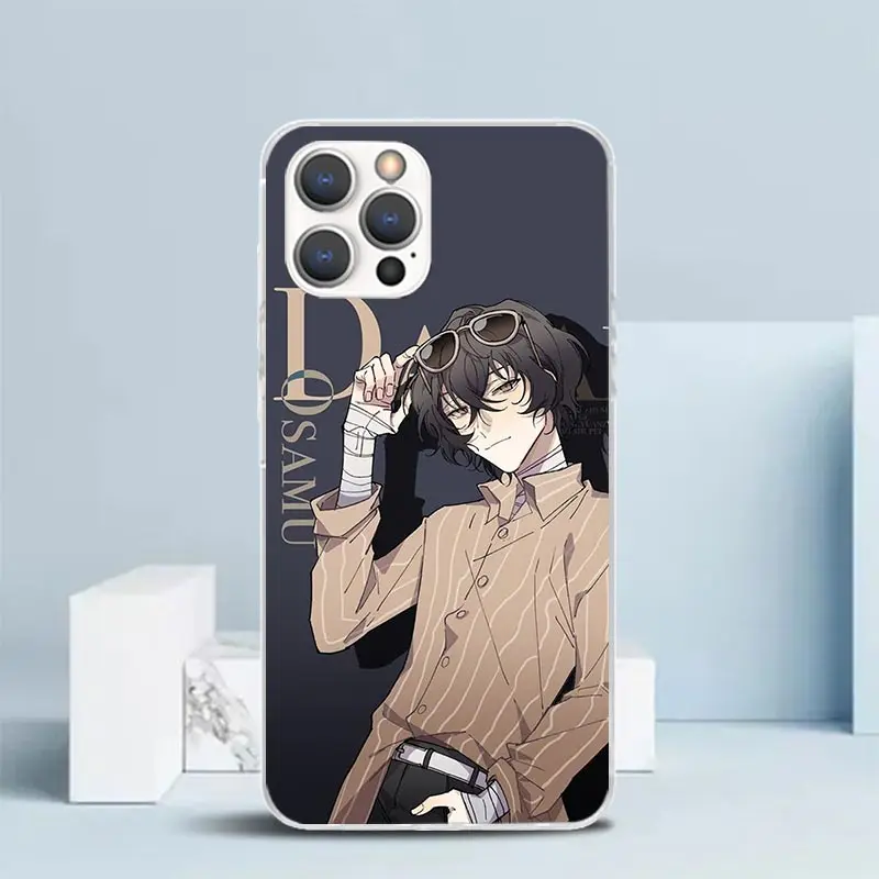 Bungo Stray Dogs Dazai Phone Case For IPhone 16 15 14 13 12 11 Pro Max Mini XR XS X 7 Plus 8 + SE 2020 Soft TPU Back Cover