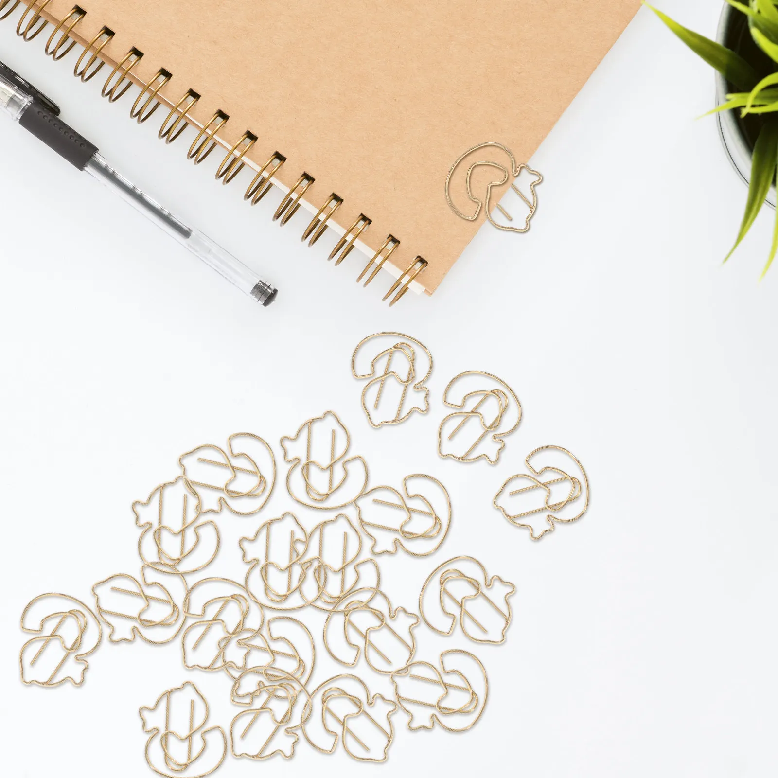 100Pcs Metal Duck Paper Clips Cute Colorful Animal Shaped Paperclips for Document Organization Notebook Decoration Creative