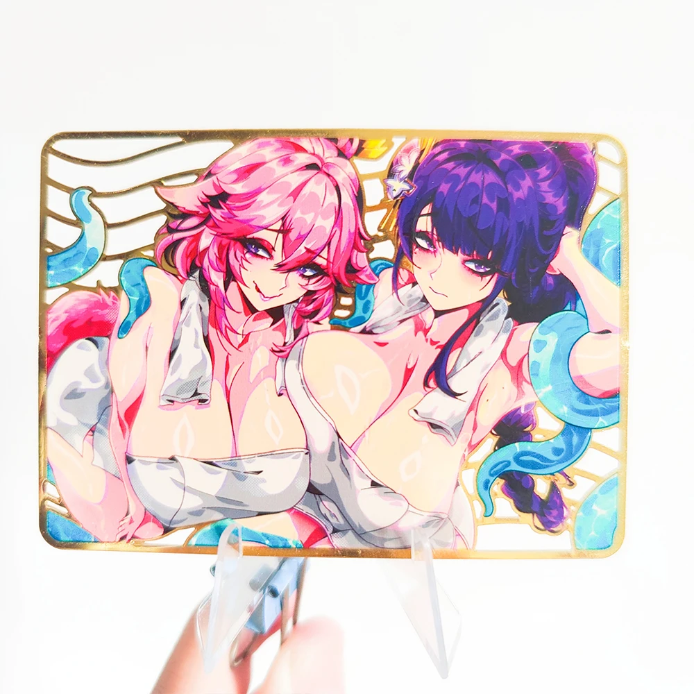 Godin verhaal Matsumoto Rangiku Changli Vivian Banshee Yinlin Genshin Impact Zani Collectible kaart metalen textuur vakantiecadeau