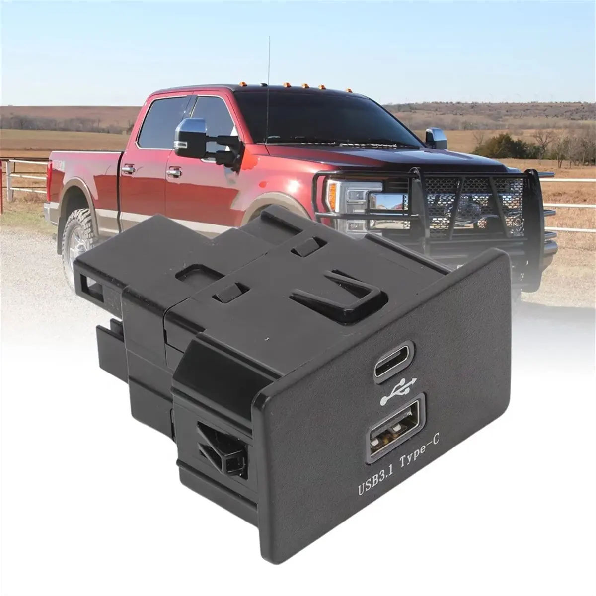 #60J Automotive Parts & Accessories,HC3Z-19A387-H Carplay USB Hub Module Upgrade for Ford Transceiver (Black)