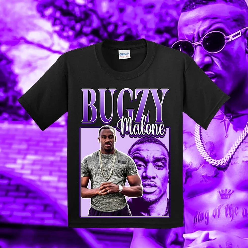 

Унисекс футболка GUILTEEBY Bugzy Malone Tribute, Винтажная Футболка 90-х с графическим рисунком