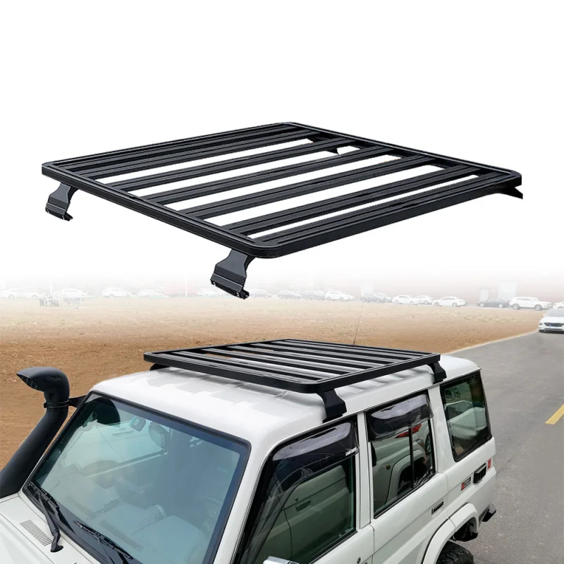 High Bearing Capacity Aluminum Roof Rack Durable Powder Coated Car Top Luggage Rack with 100kg Load Universal Fit for Most Vehic