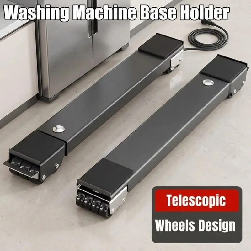 2PCS Heavy Duty Appliance Moving Base 24 Wheels Adjustable Stand for Refrigerator Washing Machine Dryer Furniture Mover