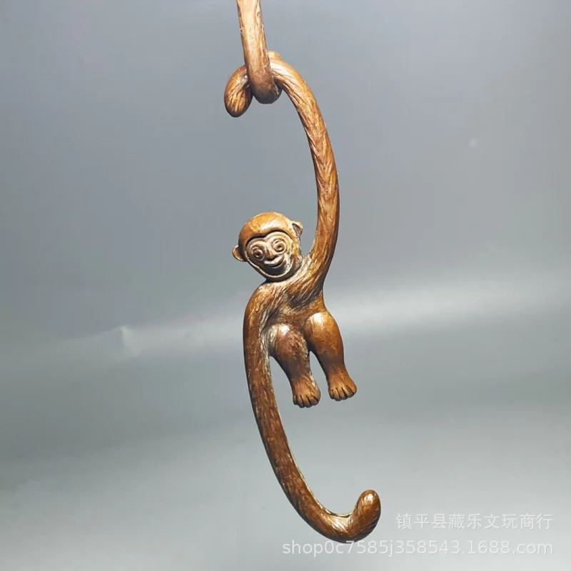 

Antique Bronze MonkeySShaped Hook Multi-Purpose Teapot Cradle and Flower Pot Hook Gibbon Zodiac Monkey Decorative Ornaments