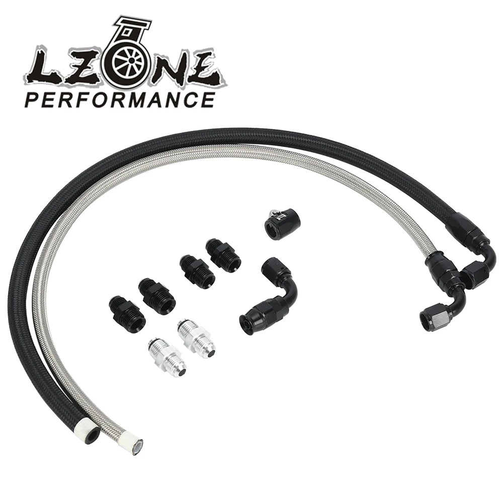 25Inch 6AN AN6 Power Steering Hose Kit For LS Swap CHEVY C10 For most Connects GM vehicles from GM Type II Power Steering Pumps