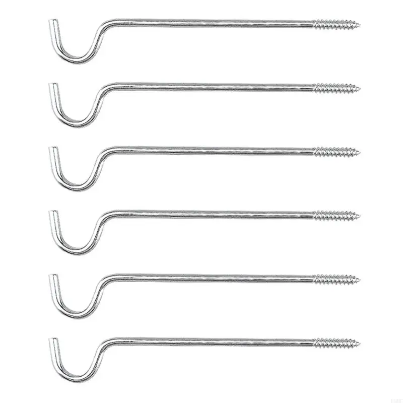 6Pieces Single Curtain Rod Bracket Curtain Rod Hooks Simple Curtain Rod Bracket