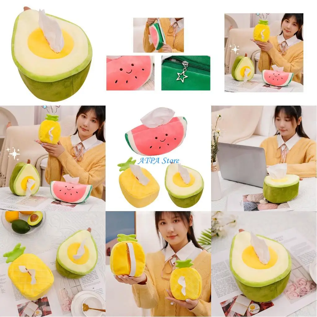 

U13C Hanging Plush for Case for Paper Tissue Clip Storage Directly Mount Elastic Stra