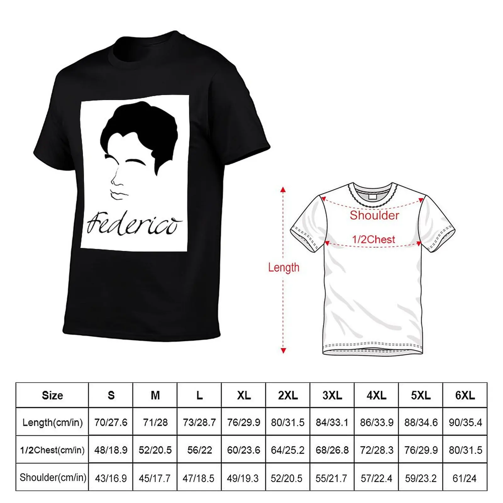 Federico García Lorca T-Shirt funny costumes Man t-shirt mens vintage t shirts
