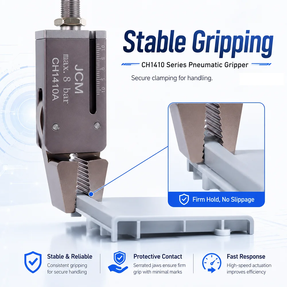 Pneumatic Gripper Manipulator Fixtures CH1410A Series Heavy Duty Strong Air Grip Sensor for Industrial Automation Robot Clamp