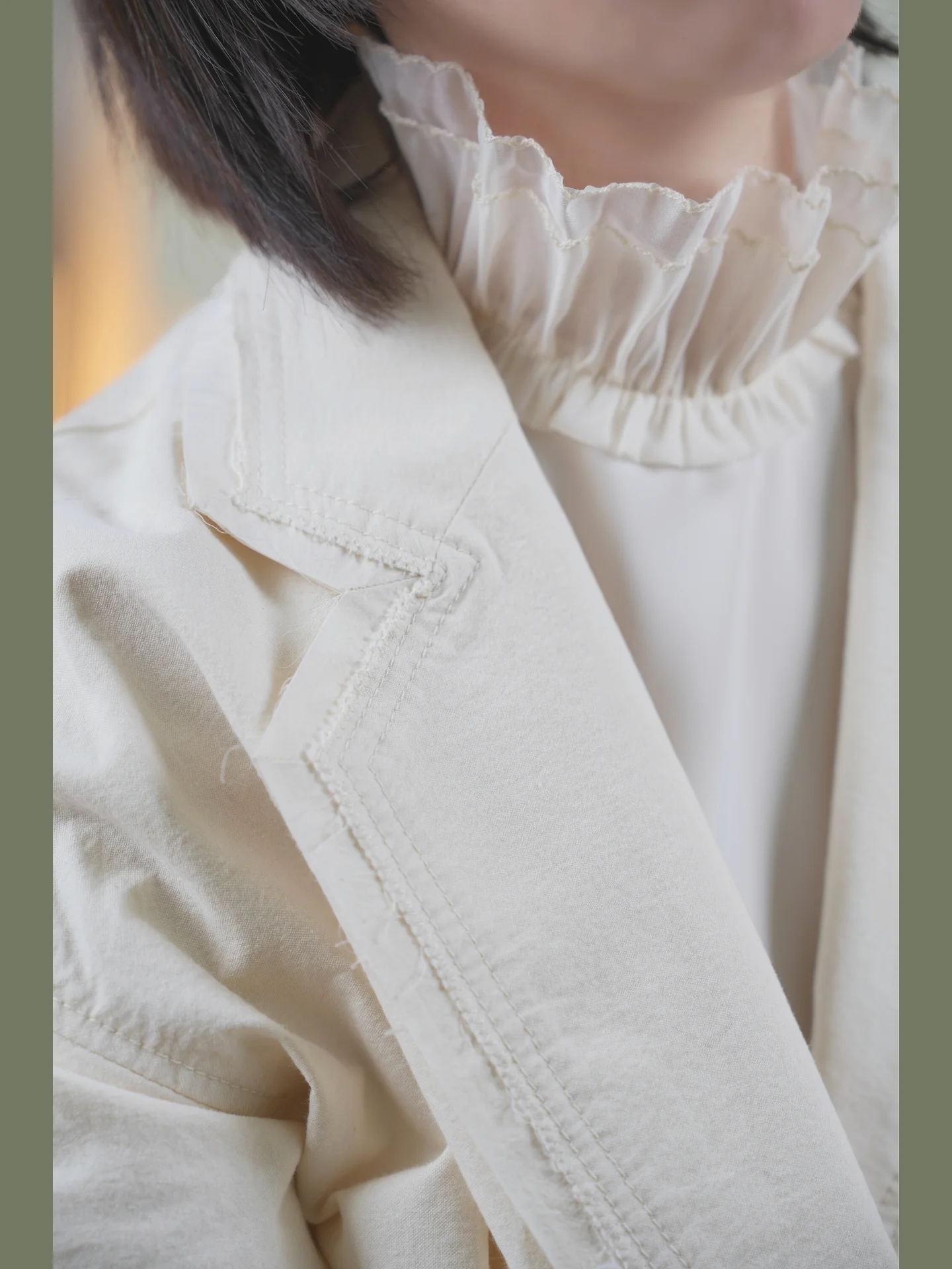 classic-sle-high-collar-fake-collar-princ-yellow-een-le-design-casual-pure-color-autumn-season-faion-accory