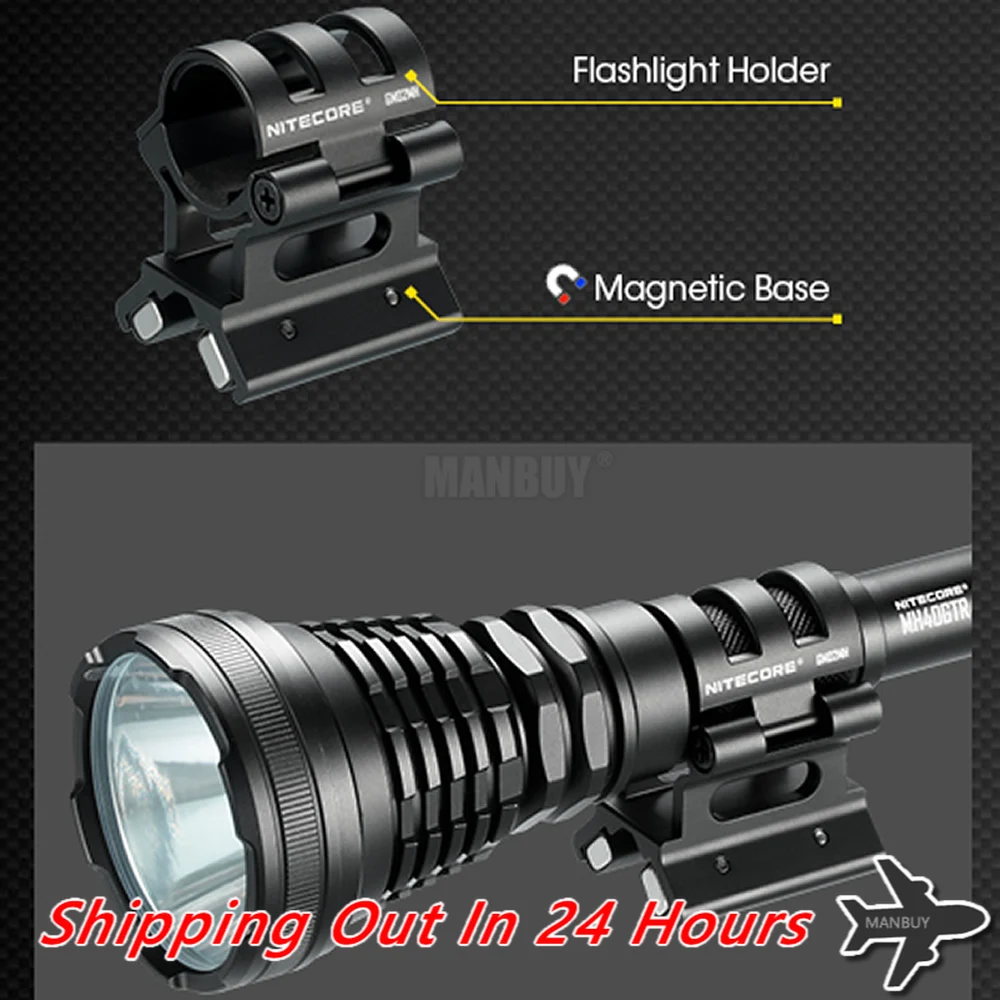 Nitecore manyetik Waep0n g-mount GM02MH 24 ~ 26mm el feneri aksesuarları alüminyum alaşım uygun P12GT MH27 MH20 SRT7GT MH40GTR