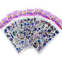 12pcs Cartoon Sonic The Hedgehog Bubble Stickers Kawaii Anime Three Dimensional Puffy Bulk 3D Stickers Pack Kids Girl Toy Gift