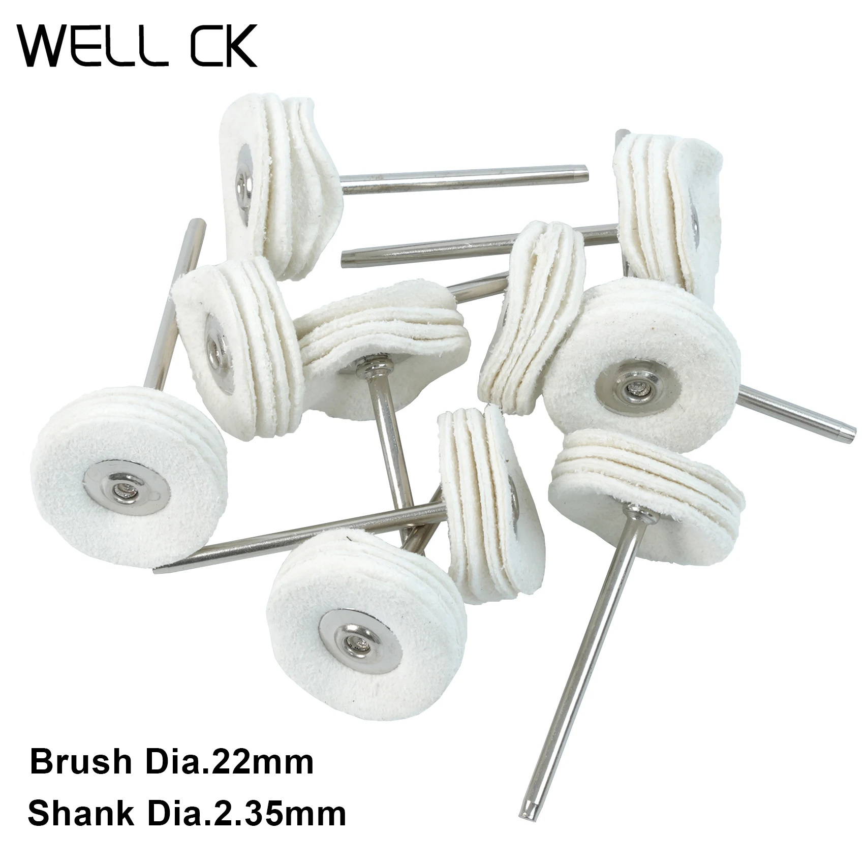 

10Pcs Well CK Dental Tools Laboratory Polishing Brush Wheel Chamois Buffs Rotary Low Speed HP Shank 2.35mm Dentist Jewelry DIY