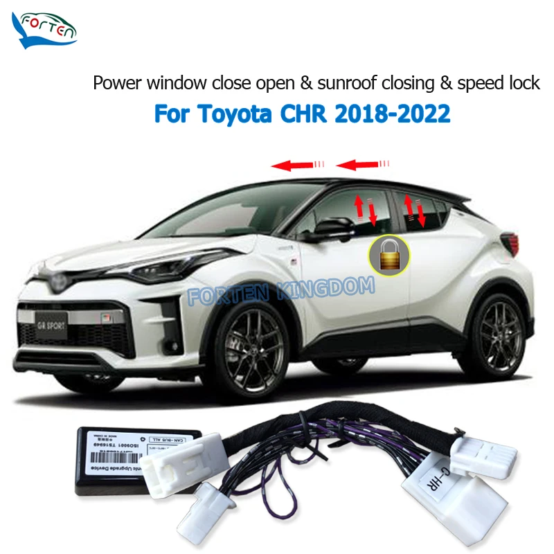 

Forten Kingdom Car Auto Window Close Closer Open sunroof Close Door Speed lock Kit Module For Toyota C-HR CHR 2018-2022