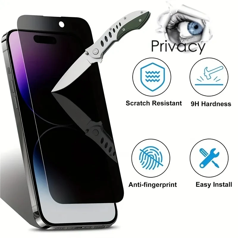 Privacy Tempered Glass for iPhone 15 14Plus 11 12 13 Pro Max Camera Protectors on IPhone 11 Pro Max 12 13 Mini 14Plus Lens Films