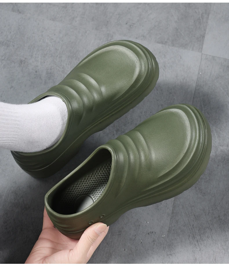 Hotel-Kochschuhe, Ganzjahres-Arbeitsschuhe, rutschfest, wasserdicht, ölbeständig, Herren-Freizeitschuhe, vielseitig einsetzbar, leichte EVA-Outdoor-Gartenschuhe – Detail 19