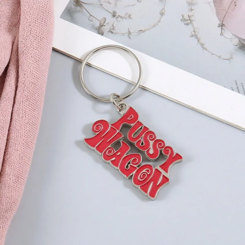 Red Letter Metal Keychain Movie 'Kill Bill' Fan Bag Pendant Accessory Creative Gift Simple Packaging Universal Appeal