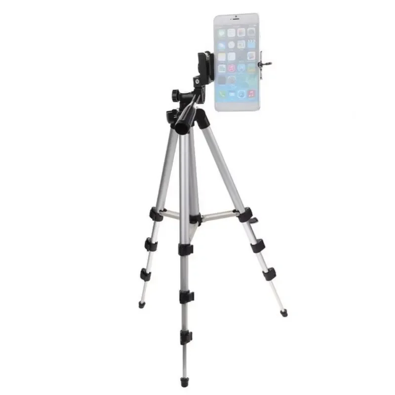 Portable Telescopic Tripod - Aluminum Alloy Gimbal Phone Holder