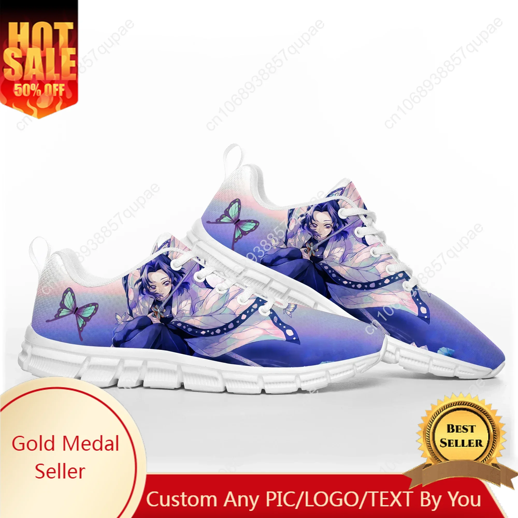 

Insect Pillar Shinobu Demon Slayer Kimetsu No Yaiba Sports Shoes Mens Womens Teenager Sneakers Custom Couple Shoes