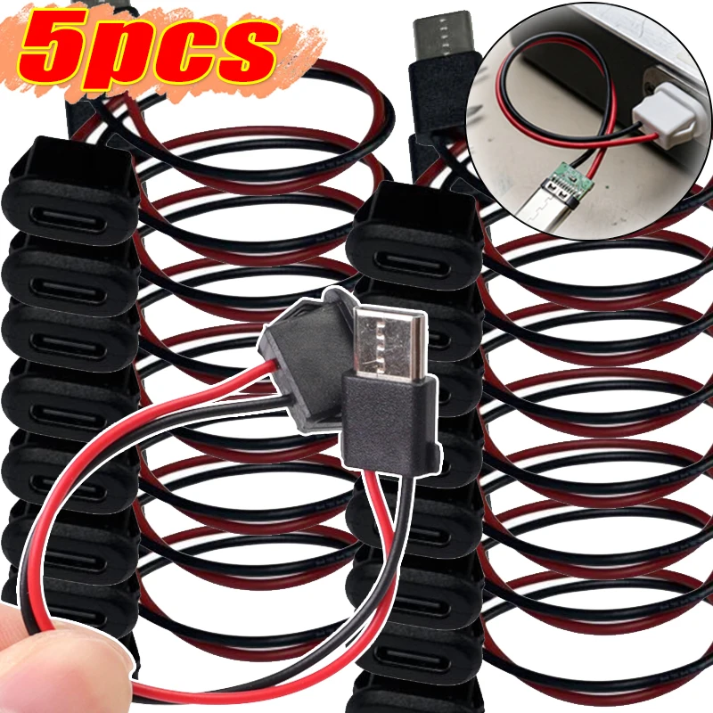 Waterproof Female To Male Charging Stand Type-C Female To Male Head for Marine Industrial Wirie Extension Cable 2/5pcs