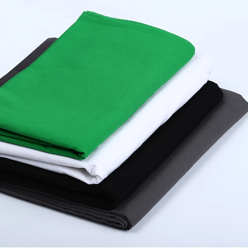 Photography Accessories Chromakey Backdrop 1.8m x 2.8m /5.9ft*9.2ft Cotton Muslin Background for Video Studio White Black Green