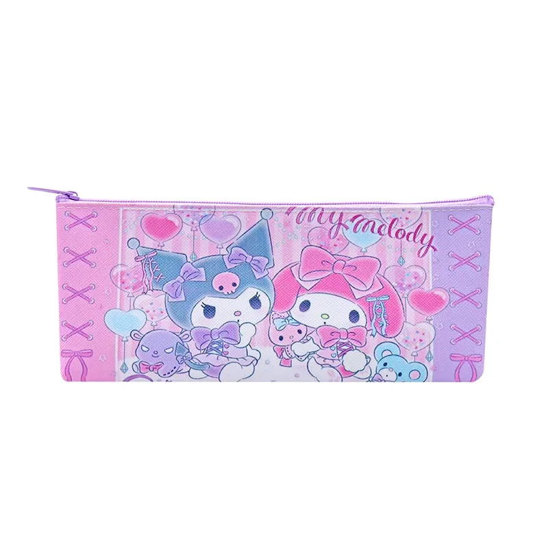 Imagem -04 - Lápis Bonito Pochacco para Meninas Sanrio Melodia Kuromi pu Leather Pen Bolsa Material Escolar Kids Gift 18 Pcs Lot Case