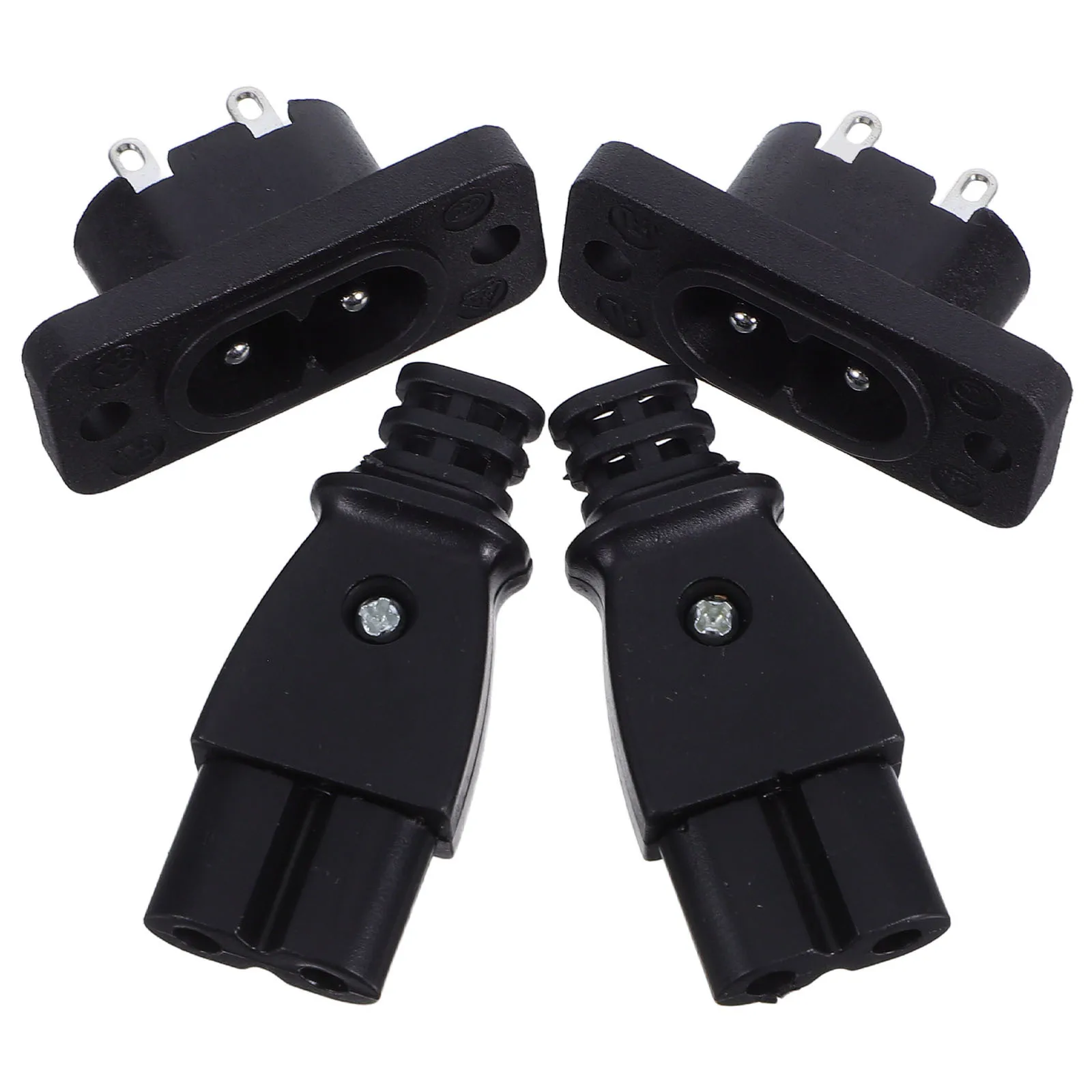 2 أزواج رأس اتصال الطاقة 2.5a العالمي 8-شكل التوصيل لشاشة الكمبيوتر الماسح الضوئي طابعة الألعاب نظام سلك الطاقة الموثوق بها