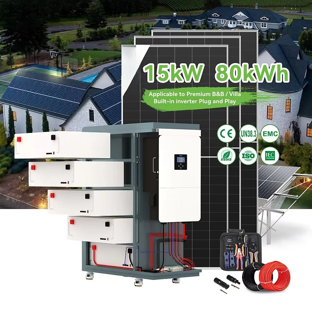 10kw 15kw 20kw 25kw Inverter All in One 50kwh 100kwh 200kwh Lithium Ion Battery Hybrid Home Solar Power System With Solar Panels