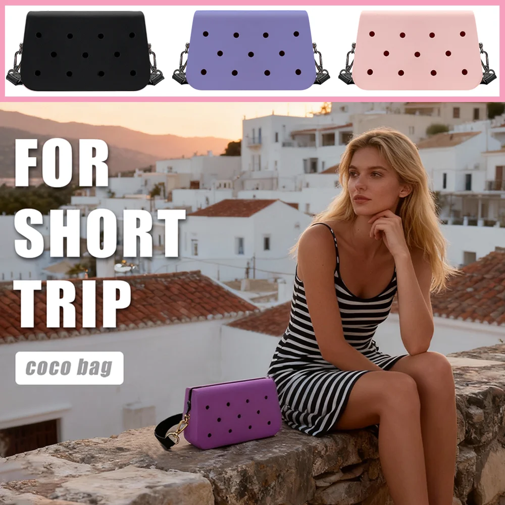 حقيبة صغيرة من السيليكون بكتف واحد للنساء، حقيبة كروس عصرية قابلة للزينة باللون الوردي، حقيبة تنظيم مستحضرات التجميل مثالية للمواعدة #4