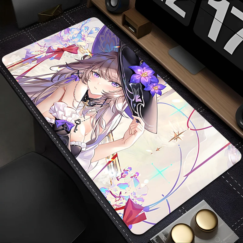 

Mousepad Laptop Office Cabinet Keyboard Pad PC Desk Mat Large Mouse Pad Non-slip Rubber HD H-honkai Star Rail Herta Extended Pad