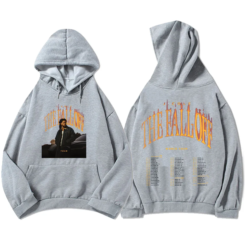 

Худи THE FALL OFF World Tour 2026 с дизайном J. COLE Rapper, графический принт, флисовая толстовка с длинным рукавом, пуловер с капюшоном, одежда с принтом