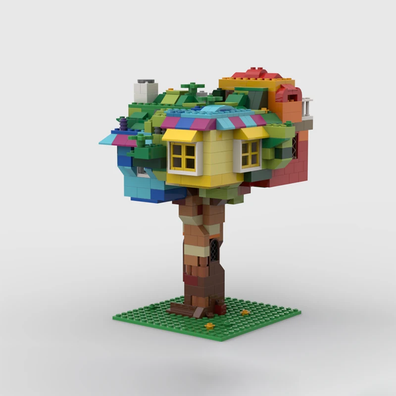 495ピースのクリエイティブツリーハウスモジュラービルディングセット、古典的なおとぎ話の建築ビルディングブロックを再現