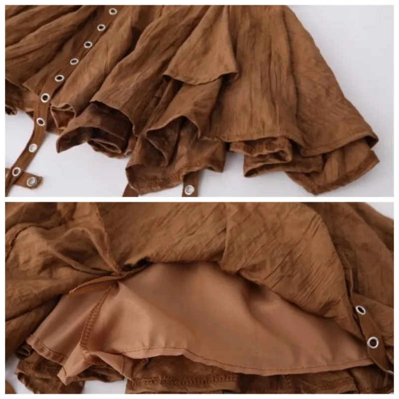 High Waist and Thin Skirt for Women's Summer Korean Version of The New Retro Ballet Style Irregular Design Hem Streamer Skirt